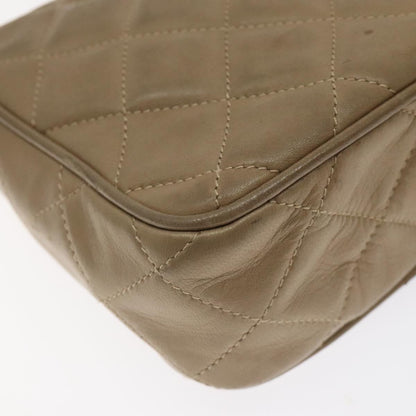 Chanel Vintage Camera Tassel Bag Lambskin, BEIGE, LEATHER, Crossbody bag