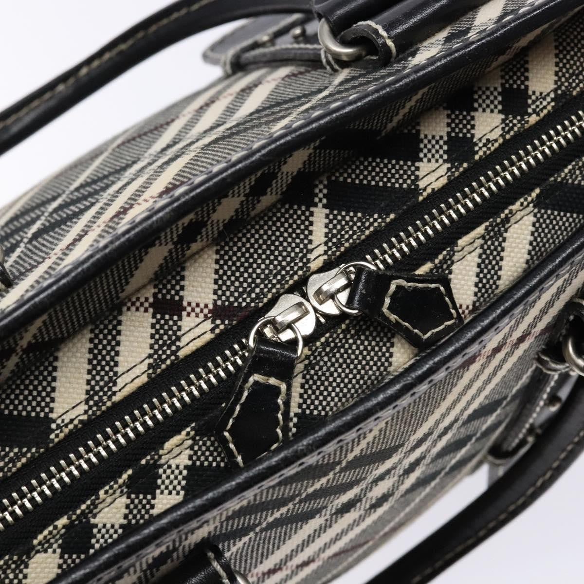 Burberry Belted handle handbag Nova check canvas, BLACK, CANVAS, Handbag