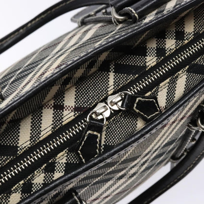 Burberry Belted handle handbag Nova check canvas, BLACK, CANVAS, Handbag