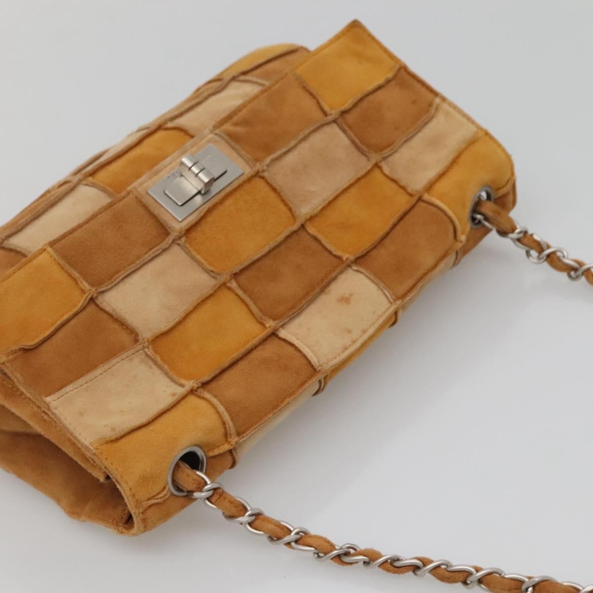 Chanel Reissue Flap Bag Suede Patchwork, BROWN, SUEDE, Handbag