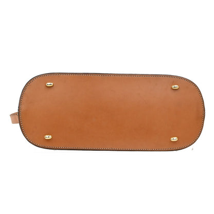 Celine Vintage Macadam Shoulder Bag Canvas, BROWN, CANVAS, Shoulder bag