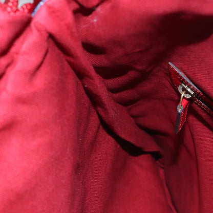 Gucci Logo Drawstring Backpack Striped Canvas, RED, CANVAS, Backpack