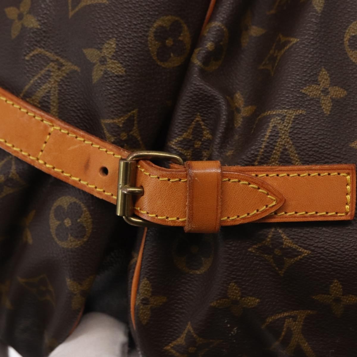 Louis Vuitton Saumur Handbag Monogram Canvas, BROWN, CANVAS, Shoulder bag