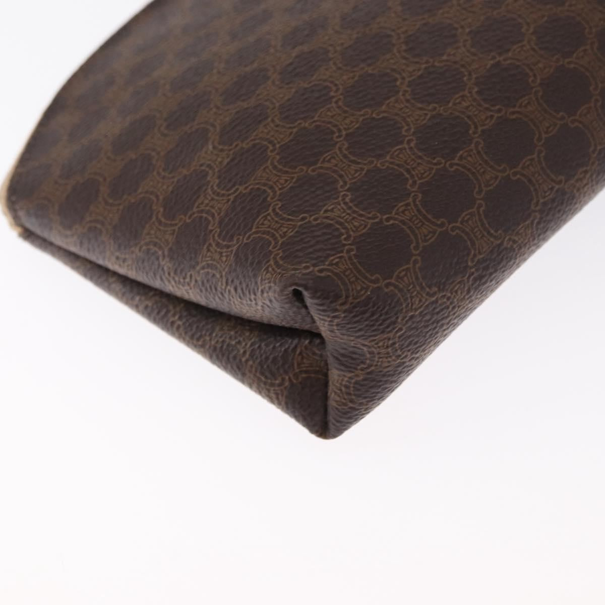 Celine Macadam Pochette Canvas and Leather, BROWN, CANVAS, Clutche & pouche