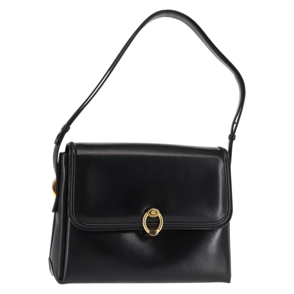 Gucci Vintage Shoulder Bag Leather, BLACK, LEATHER, Shoulder bag