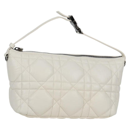 Christian Dior DiorTravel Nomad Pouch Macrocannage Quilt Calfskin, WHITE, LEATHER, Clutche & pouche