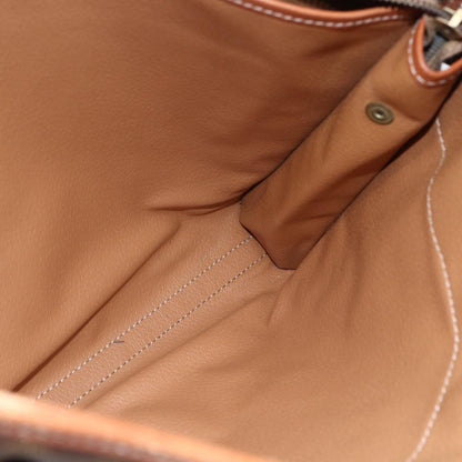 Celine Macadam Pochette Canvas, Brown, Canvas, Clutch