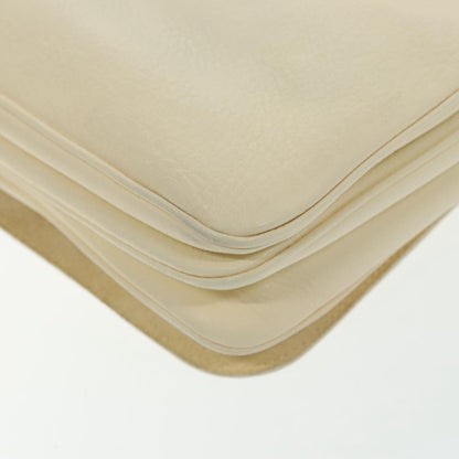 Salvatore Ferragamo Gancini Shoulder Bag Leather, BEIGE, LEATHER, Shoulder bag