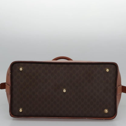 Celine Vintage Macadam Tote bag Canvas and Leather, Brown, Canvas, Tote Bag