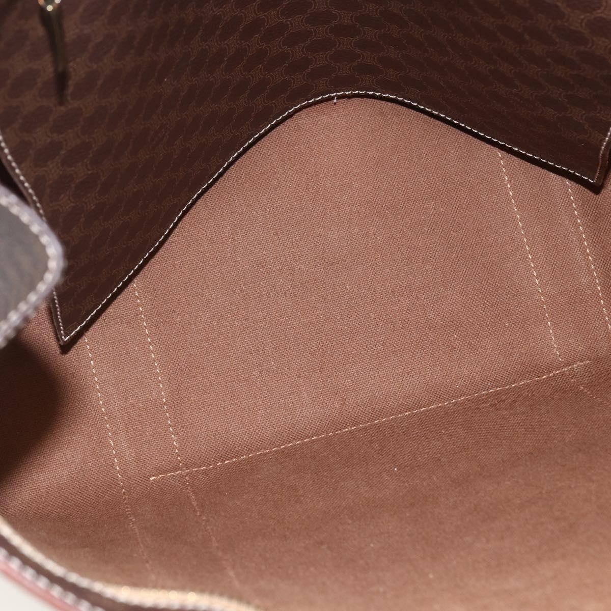 Celine Vintage Macadam Tote bag Canvas and Leather, BROWN, CANVAS, Tote bag