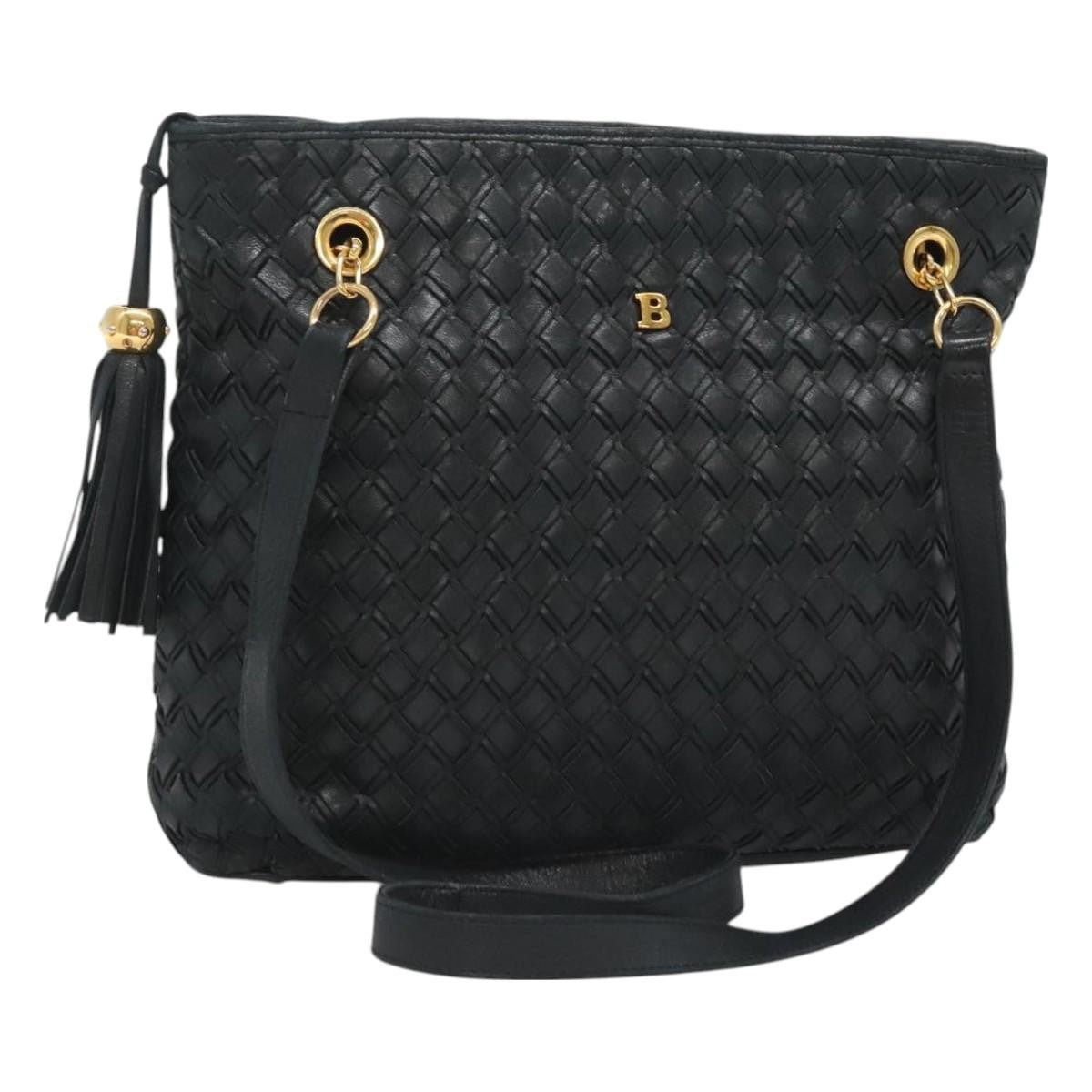 Bally Vintage Shoulder Bag Quilted leather, Black, Leather, Shoulder Bag