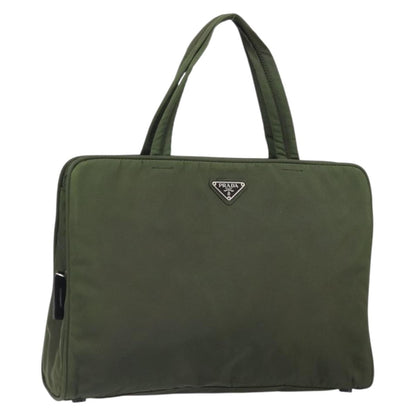 Prada Vintage Zip Handbag Tessuto, GREEN, NYLON, Handbag