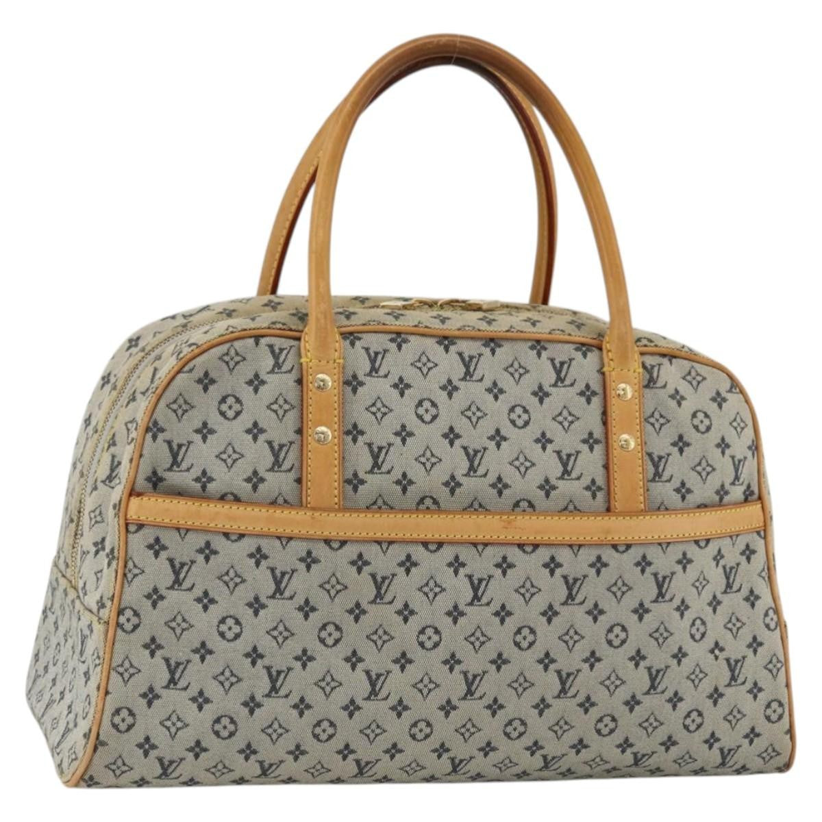 Louis Vuitton Marie Handbag Mini Lin, BLUE, CANVAS, Handbag