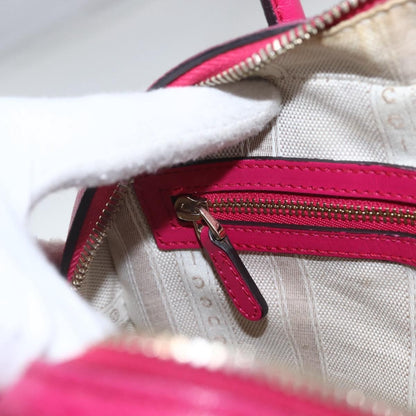Gucci Bright Top Handle Bag Diamante Leather, PINK, LEATHER, Handbag