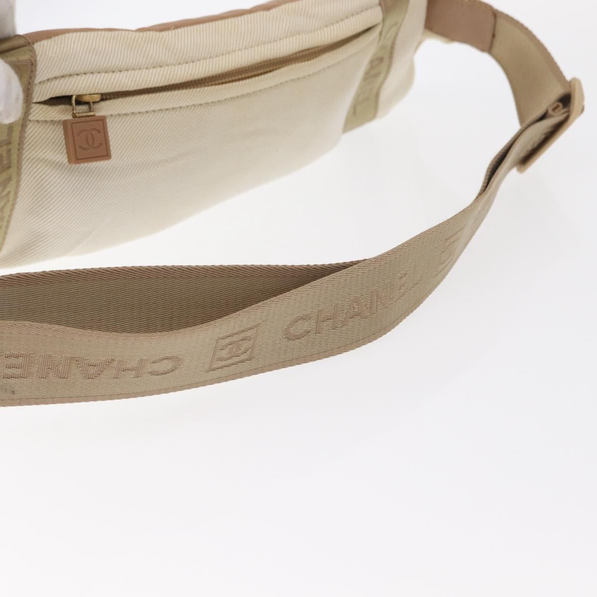Chanel sports shoulder bag Coco mark, BEIGE, CANVAS, Shoulder bag