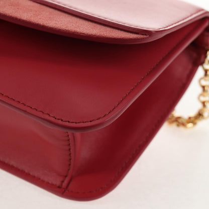 Chloe C Chain Clutch Leather, PINK, LEATHER, Clutche & pouche