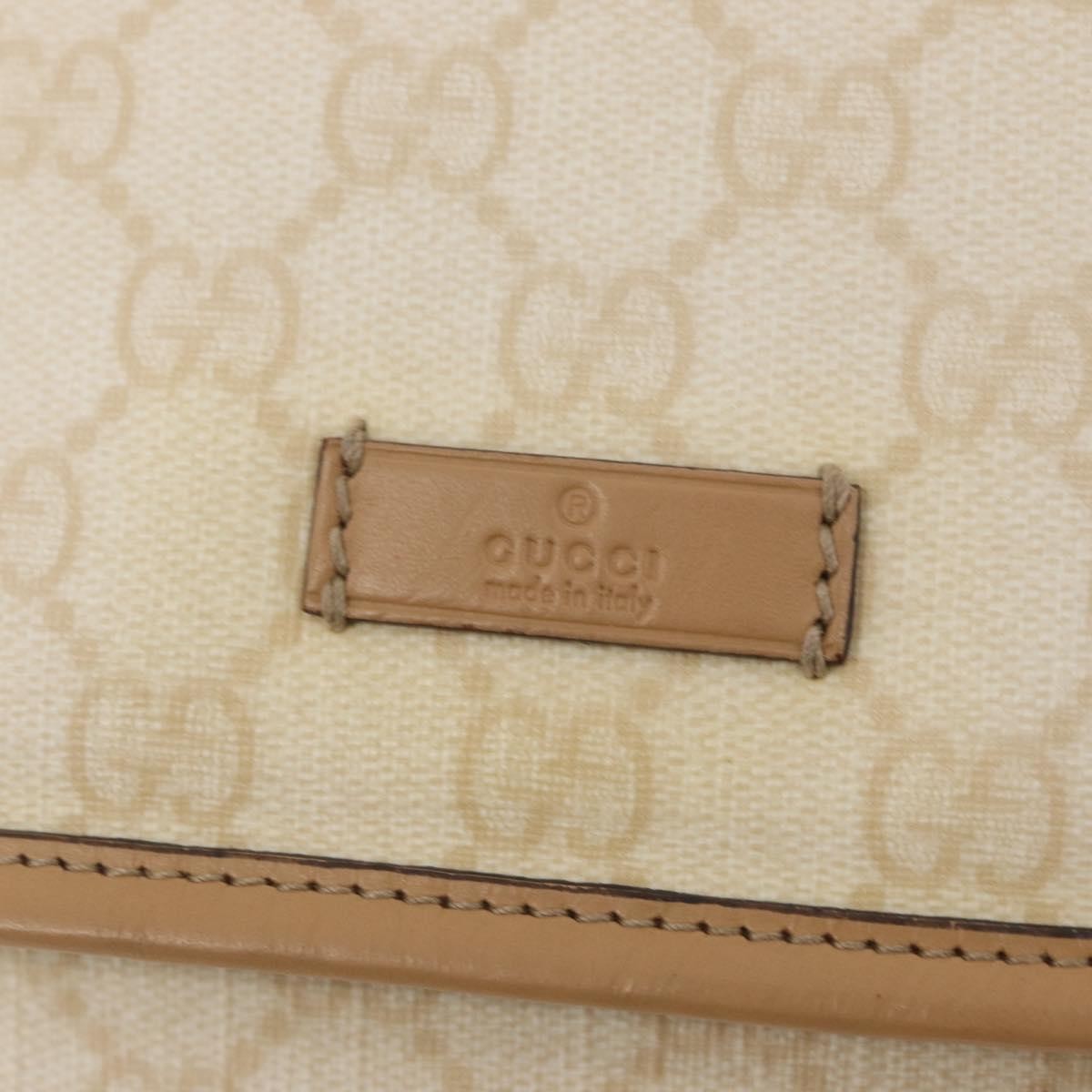 Gucci Flap Messenger GG Coated Canvas, WHITE, PVC, Shoulder bag