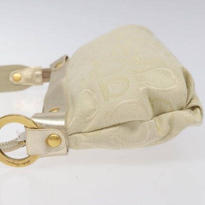 Salvatore Ferragamo Gancini Shoulder Bag Canvas, BEIGE, CANVAS, Shoulder bag