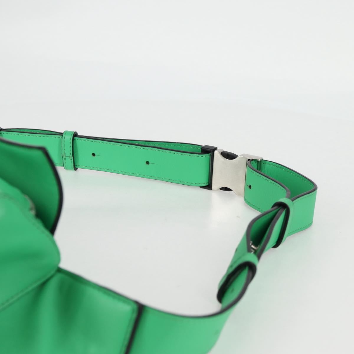 Loewe Puzzle Bumbag Leather, GREEN, LEATHER, Crossbody bag
