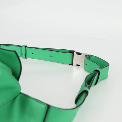 Loewe Puzzle Bumbag Leather, GREEN, LEATHER, Crossbody bag
