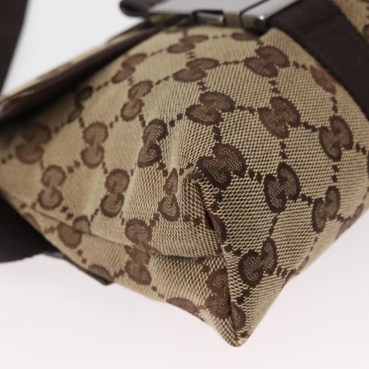 Gucci Buckle Belt Bag GG Canvas, BEIGE, CANVAS, Shoulder bag