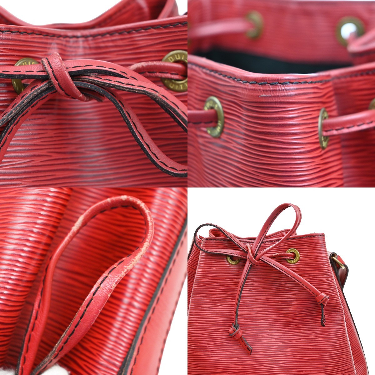 Louis Vuitton Noe Handbag Epi Leather, RED, LEATHER, Handbag