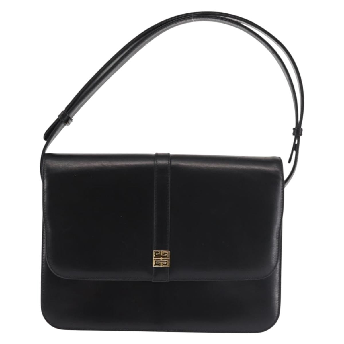 Givenchy Vintage 4G shoulder bag Leather, BLACK, LEATHER, Shoulder bag