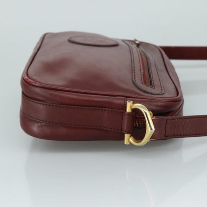 cartier Must de Cartier Shoulder Bag Leather, Burgundy, Leather, Shoulder Bag
