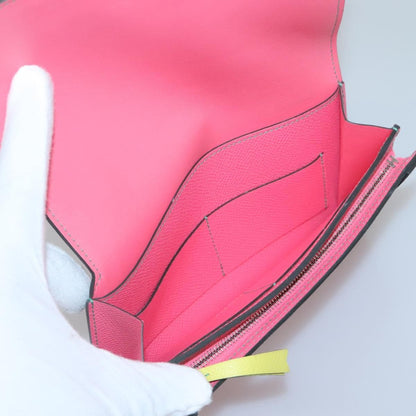 Hermes Camail Wallet Epsom, PINK, LEATHER, Wallets