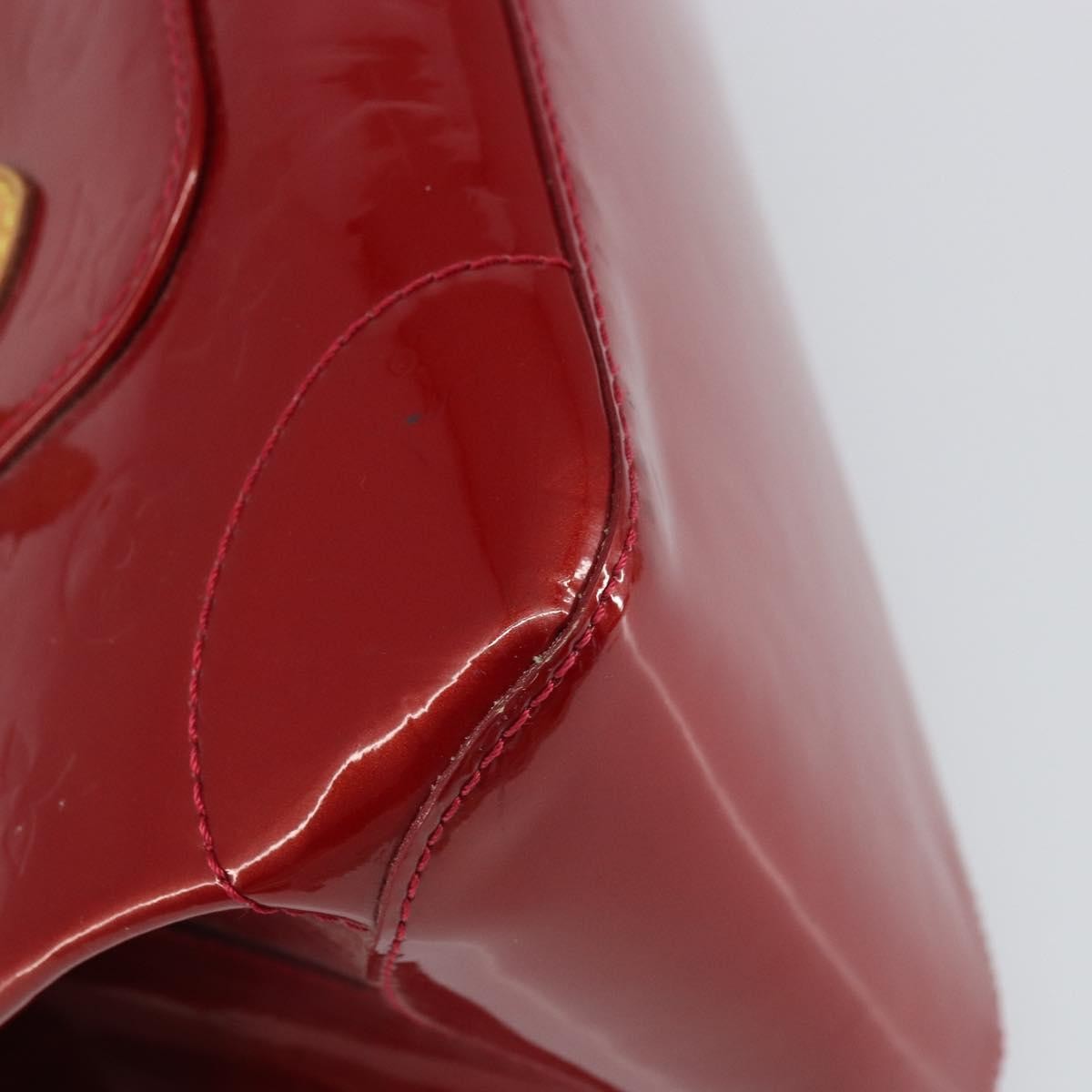 Louis Vuitton Rosewood Avenue Handbag Monogram Vernis, RED, PATENT_LEATHER, Handbag