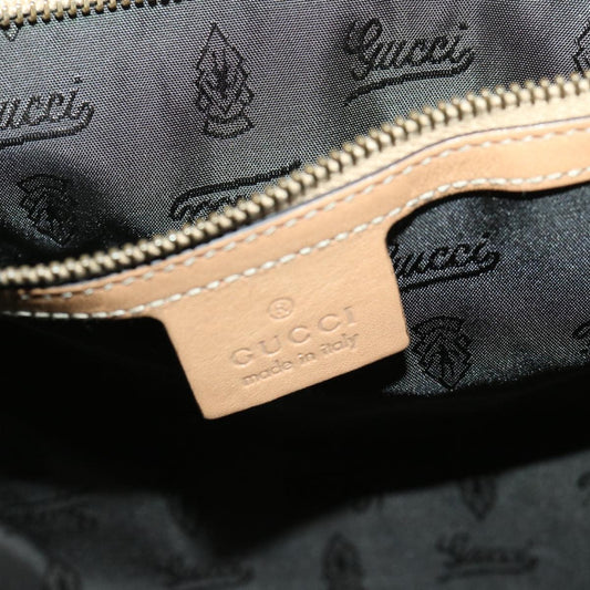 Gucci Vintage Horsebit Shoulder bag Leather, BEIGE, LEATHER, Shoulder bag