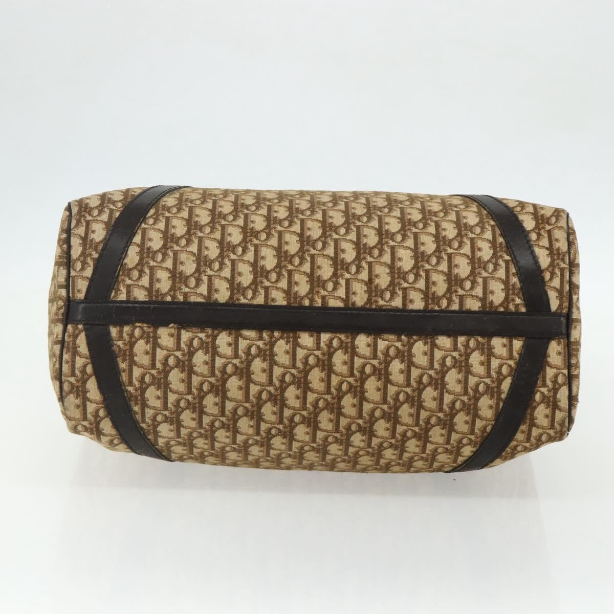 Christian Dior Vintage Trotter Boston Bag Diorissimo Canvas, Beige, Canvas, Handbag