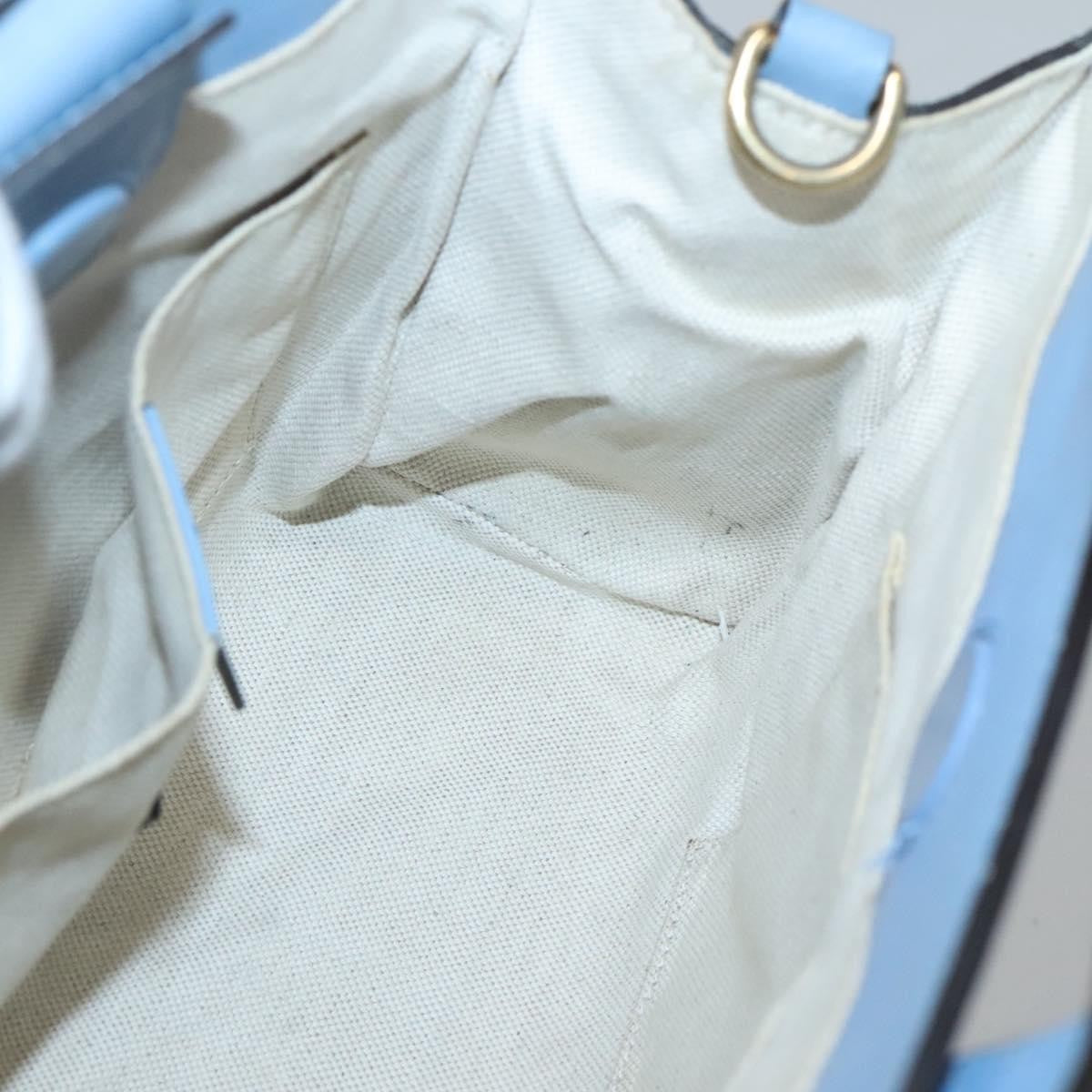 Gucci GG Ribbon Tote Leather, BLUE, LEATHER, Shoulder bag