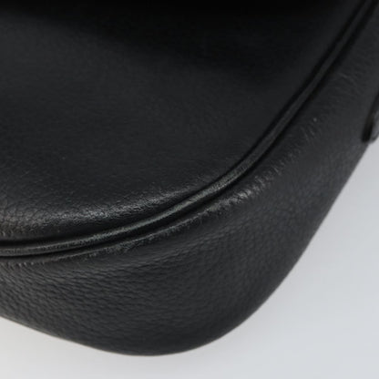 Burberry Vintage Shoulder Bag Leather, BLACK, LEATHER, Shoulder bag