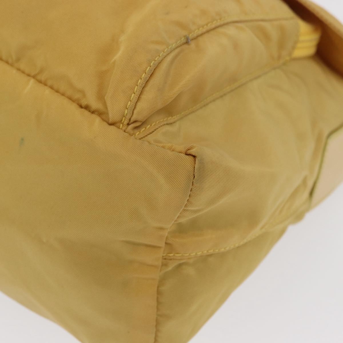 Prada Buckle Messenger Bag Tessuto, YELLOW, NYLON, Shoulder bag
