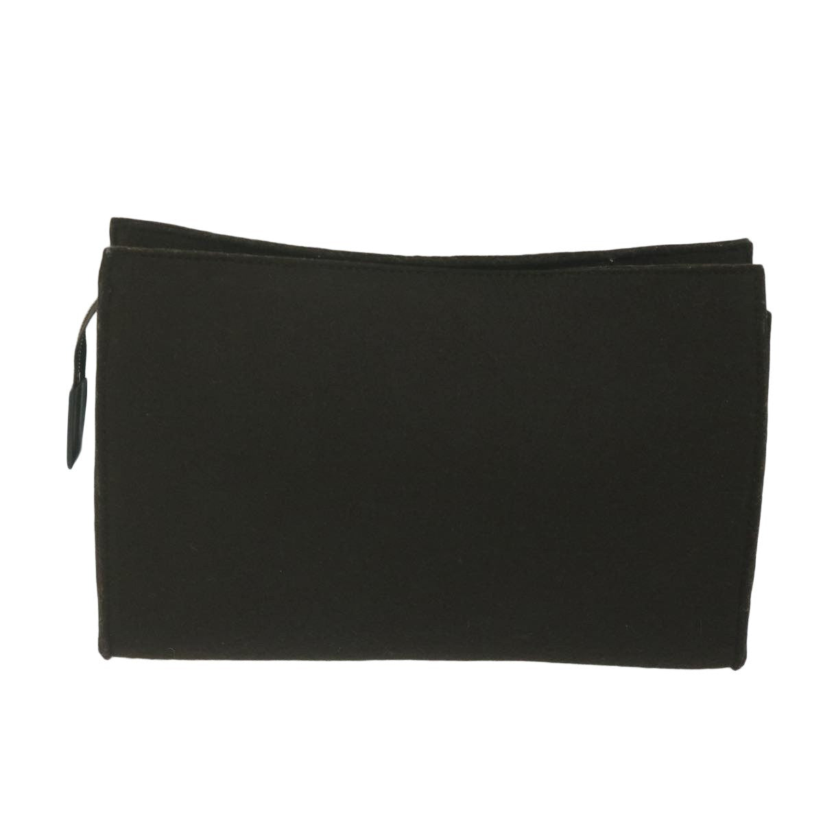 Hermes Vintage Clutch Wool, BROWN, WOOL, Clutche & pouche