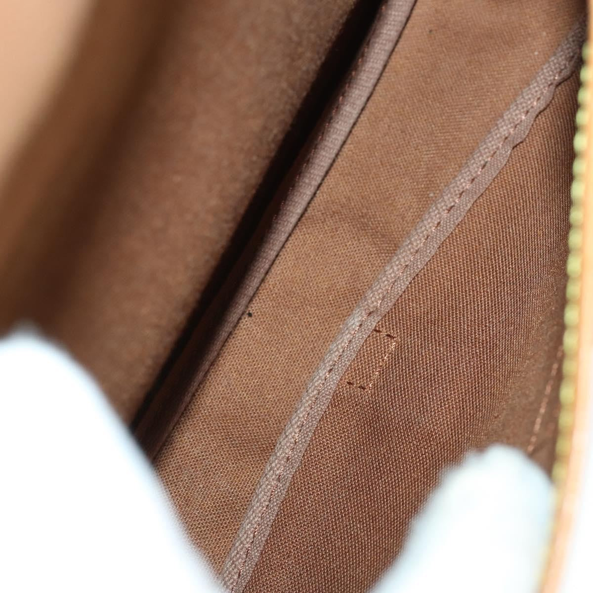 Louis Vuitton Saumur Handbag Monogram Canvas, BROWN, CANVAS, Shoulder bag