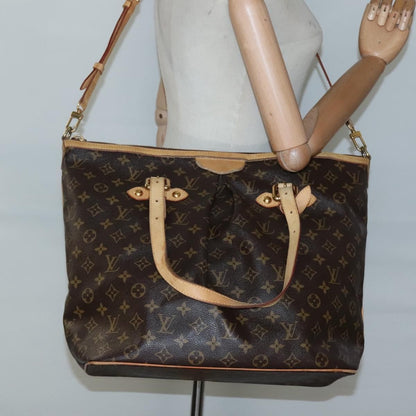 Louis Vuitton Palermo Handbag Monogram Canvas, BROWN, CANVAS, Tote bag