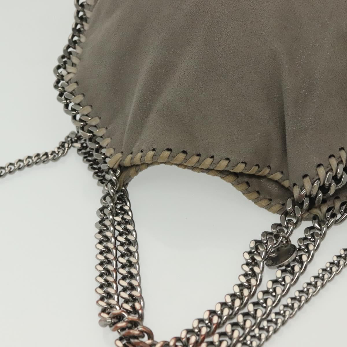 Stella McCartney Falabella Fold Over Crossbody Bag Suede, GRAY, SUEDE, Crossbody bag