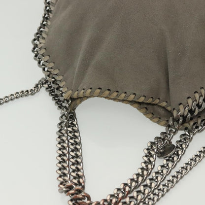 Stella McCartney Falabella Fold Over Crossbody Bag Suede, GRAY, SUEDE, Crossbody bag
