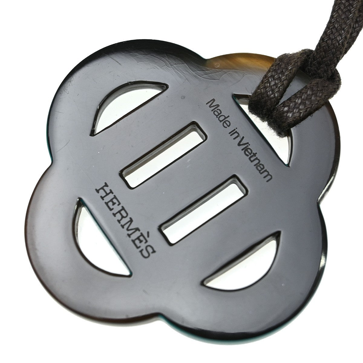 Hermes Isatis Pendant Necklace Buffalo Horn and Lacquer, Multicolour, Horn, Necklace