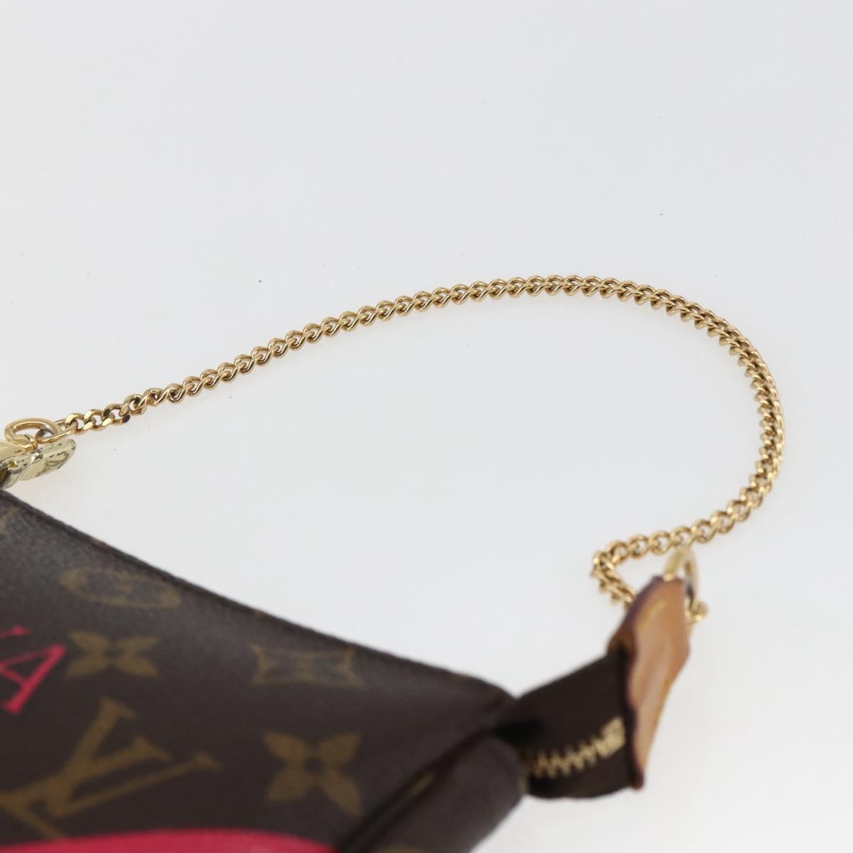 Louis Vuitton Mini pochette accessoires Canvas, BROWN, CANVAS, Clutche & pouche