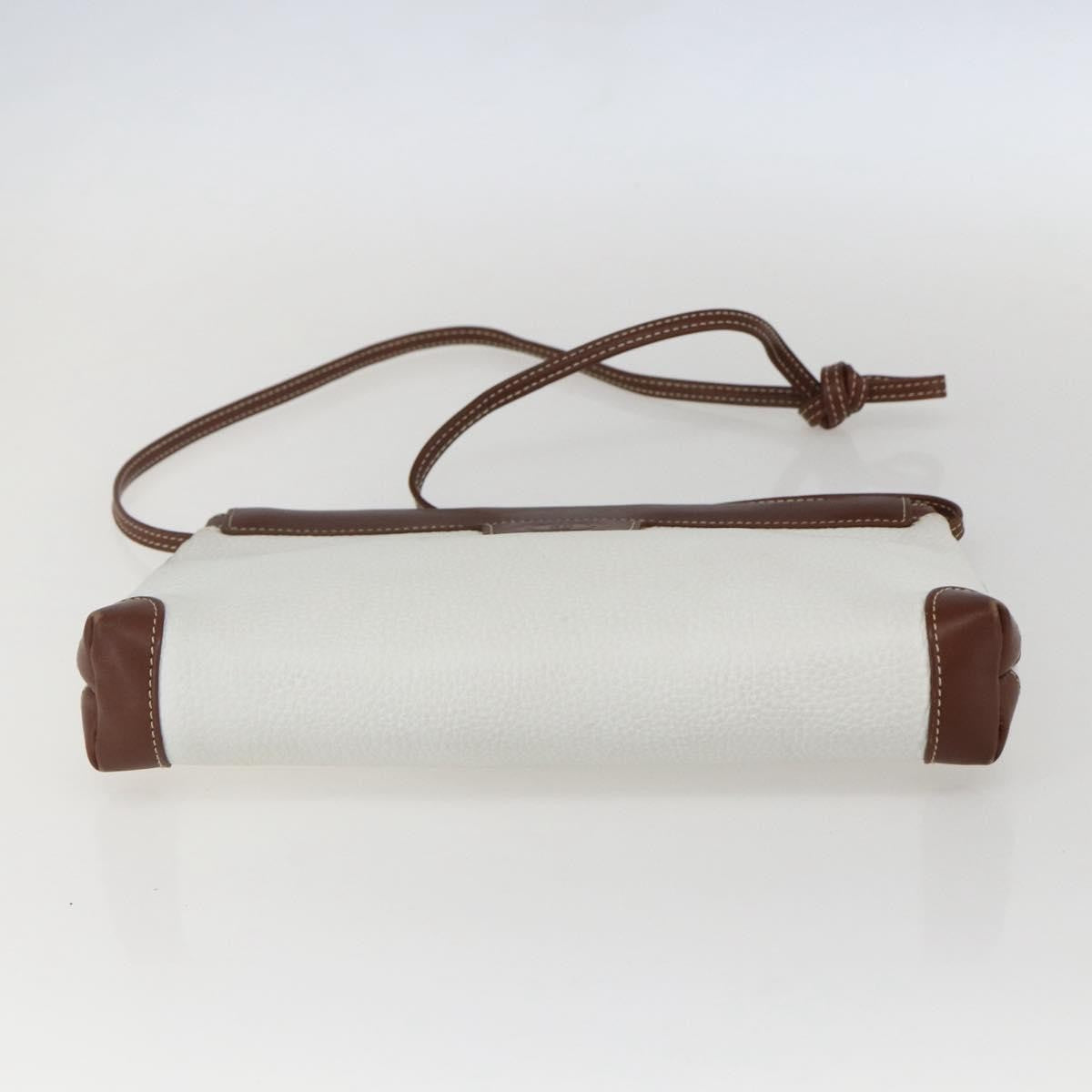 Gucci Vintage Shoulder Bag Leather, WHITE, LEATHER, Shoulder bag