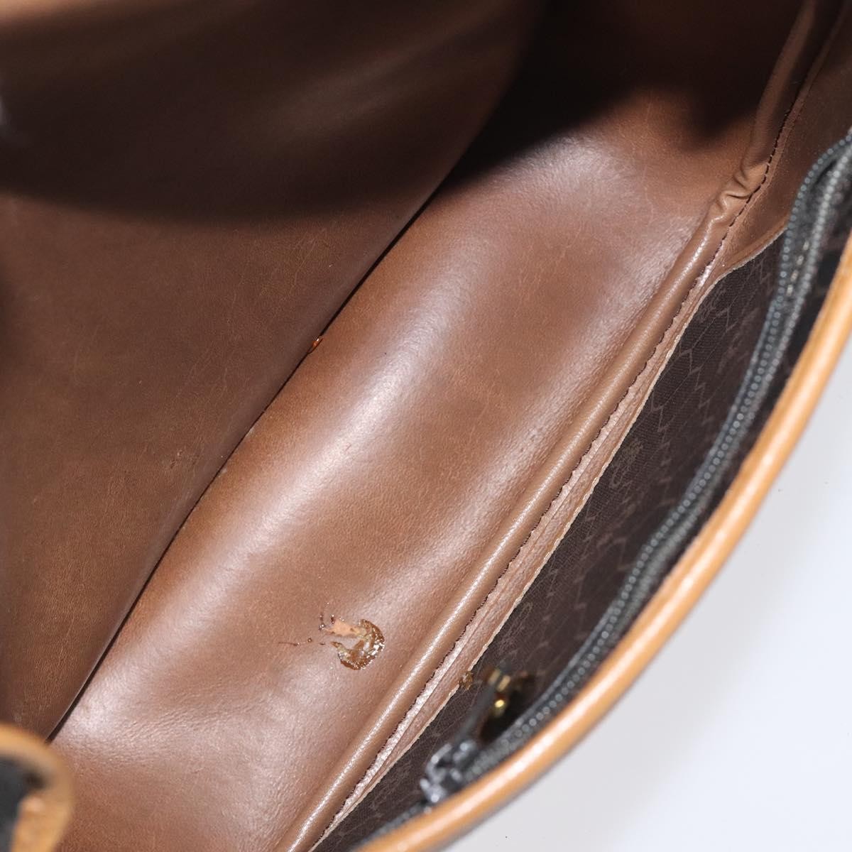 Christian Dior Vintage Honeycomb Flap Crossbody Bag Coated Canvas, GRAY, CANVAS, Crossbody bag