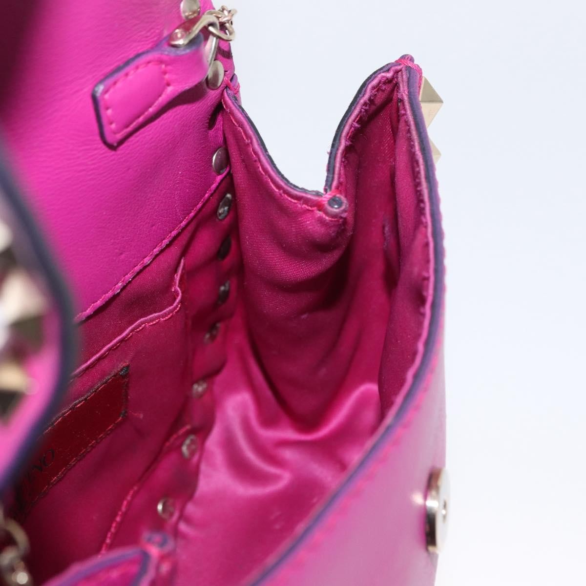 Valentino Garavani Rockstud Saddle Crossbody Bag Leather, PINK, LEATHER, Clutche & pouche