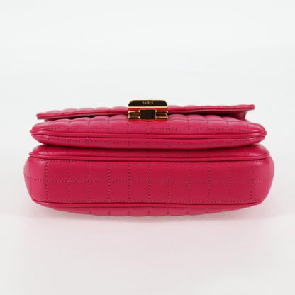 Celine C Bag Quilted Leather, PINK, LEATHER, Handbag