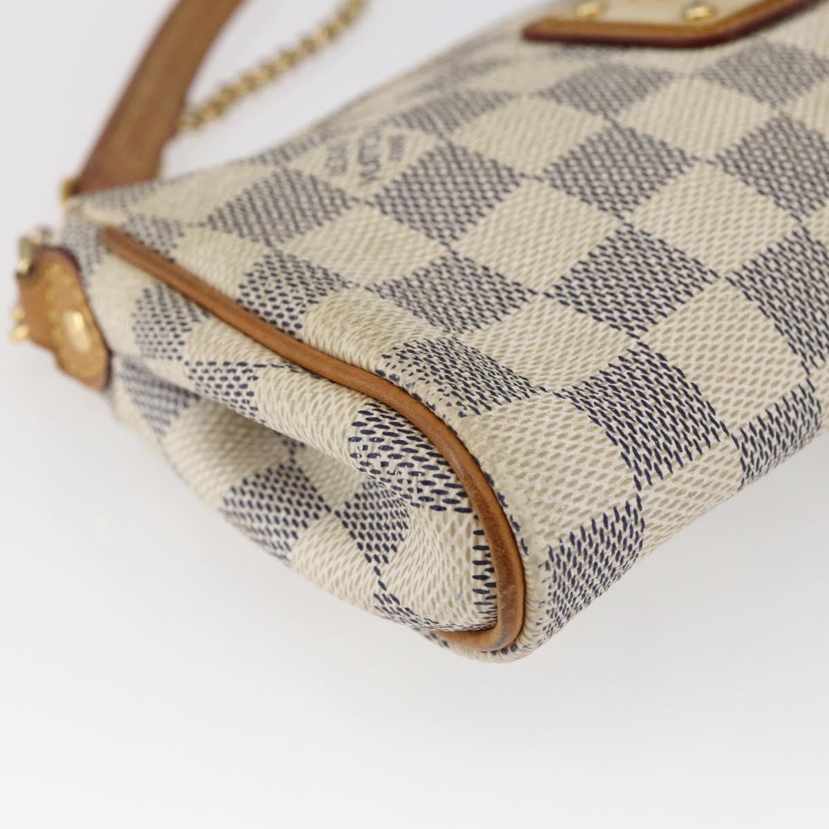 Louis Vuitton Eva Handbag Damier, WHITE, CANVAS, Handbag