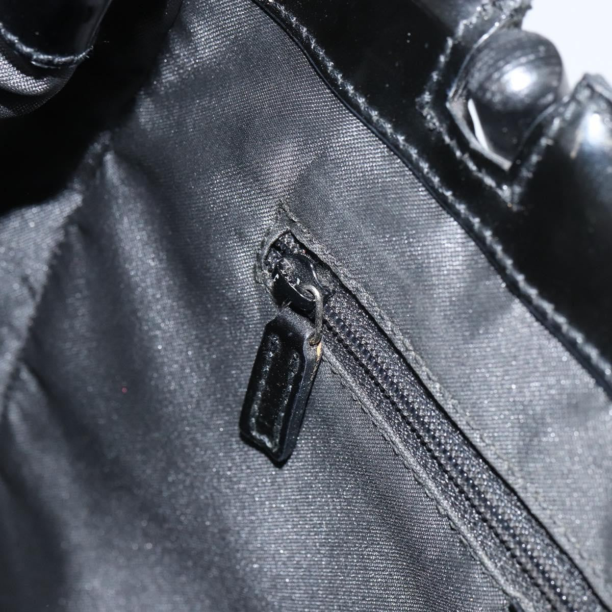 Gucci Vintage Bamboo Handle Bag Patent leather, BLACK, PATENT_LEATHER, Handbag