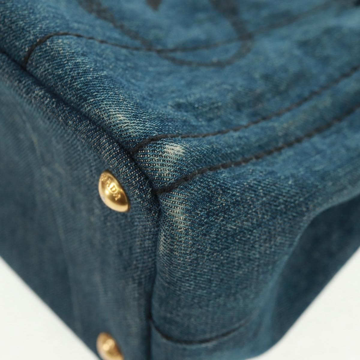 Prada Canapa Tote Denim, BLUE, DENIM_JEANS, Tote bag