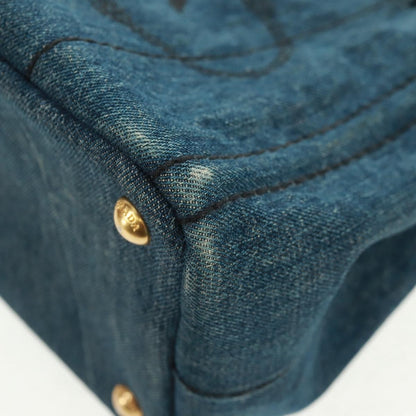 Prada Canapa Tote Denim, BLUE, DENIM_JEANS, Tote bag